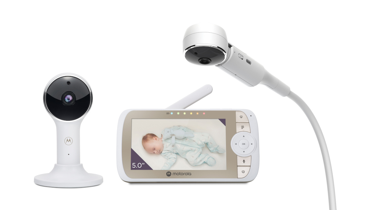 Motorola Full HD Wi-Fi Video beebimonitor with Crib Mount VM65X CONNECT 5.0" valge/kuldne