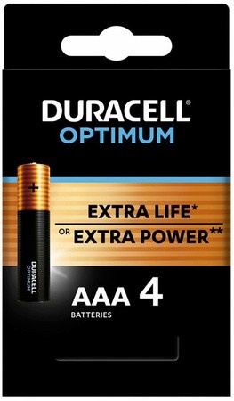 Duracell patarei Optimum AAA LR3 Blister 4tk