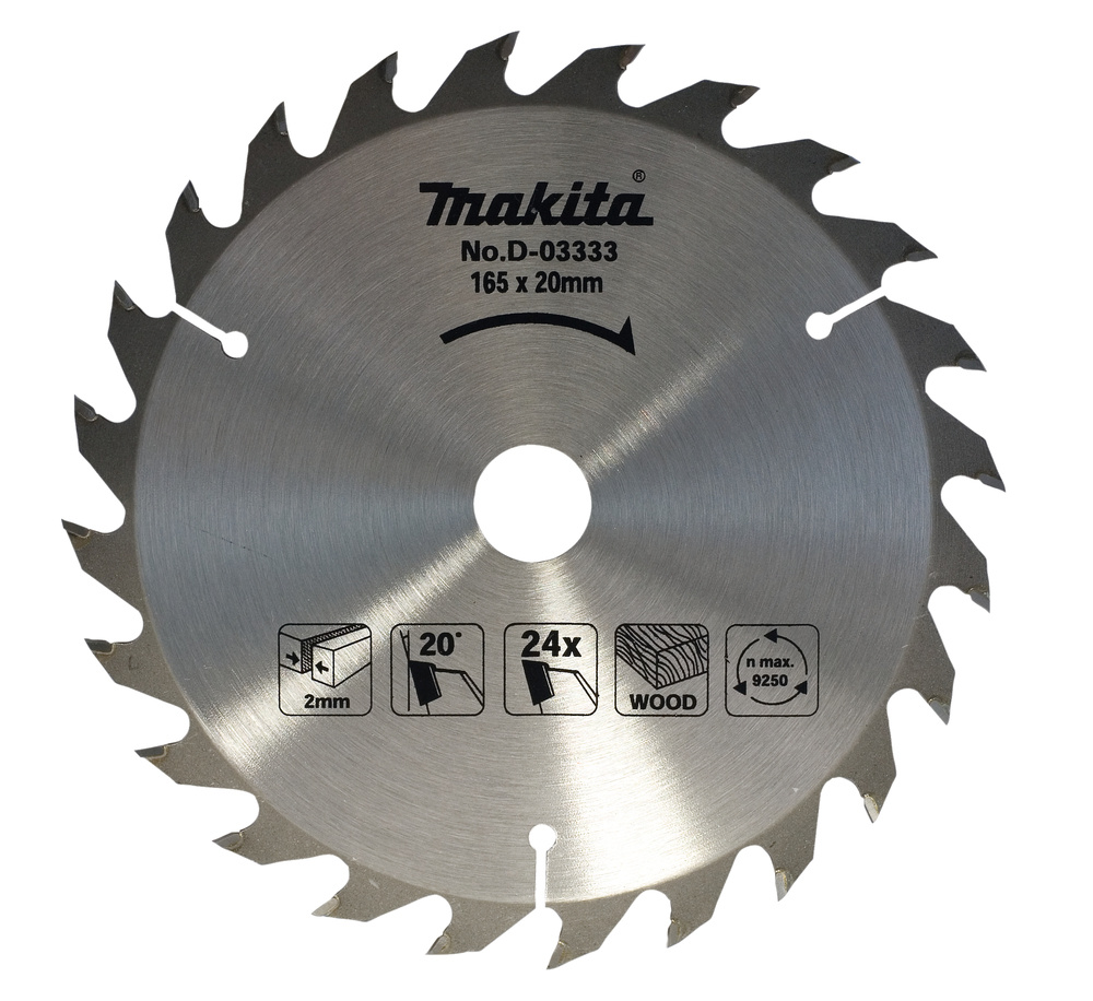 Makita saeketas T.C.T SAW BLADE 165x20x2,0mm 24T 20° 5603R 5604R
