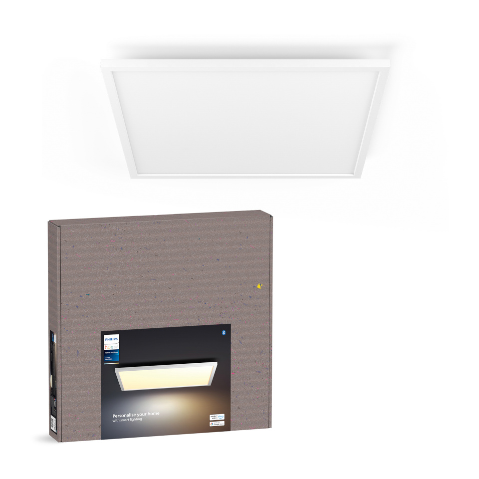 Philips Hue Aurelle laevalgusti 39 W, 2000–6500 K, 3750 lm, ruudukujuline, valge XL