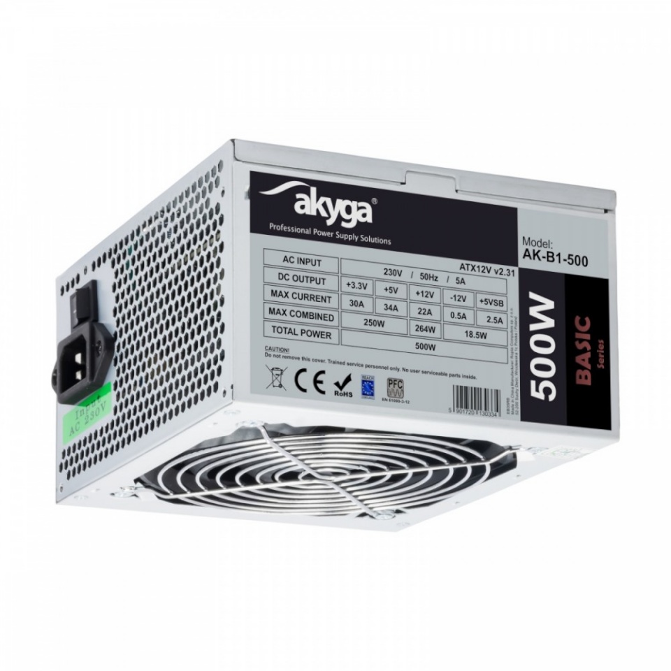AKYGA toiteplokk AK-B1-500 ATX 500W POWER SUPPLY