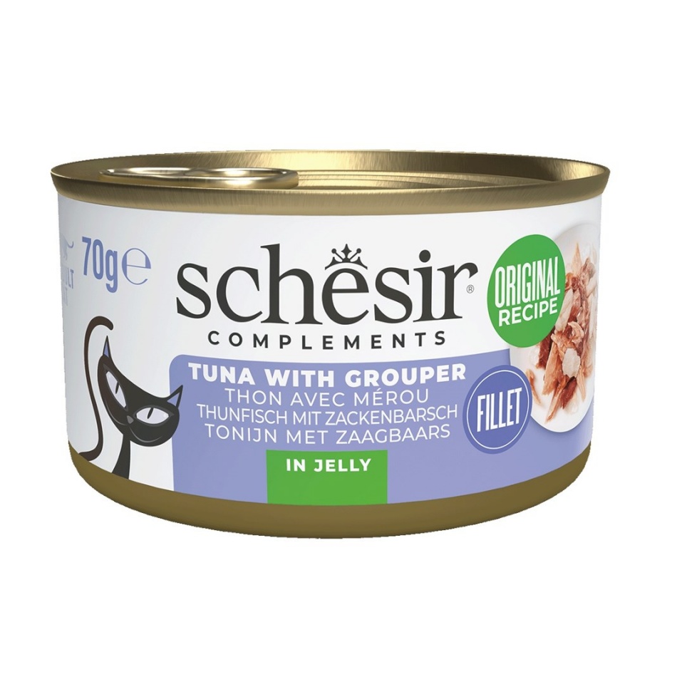 Agras Pet Foods kassitoit SCHESIR Tuna with Grouper in Jelly, 70g