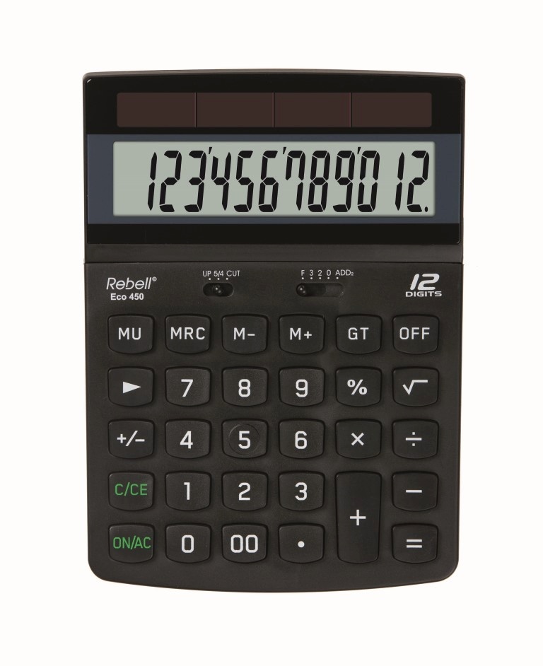 Rebell kalkulaator ECO450 Desktop, must