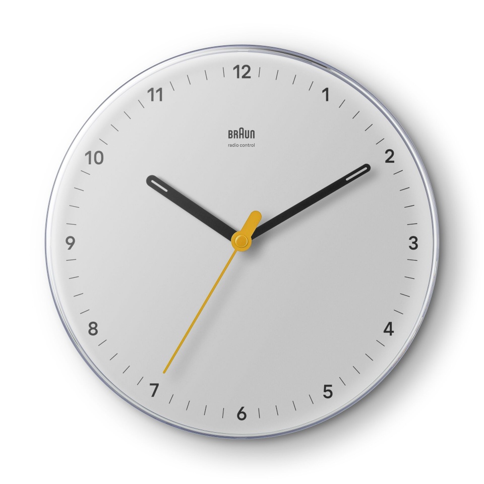 Braun BC 26 W-DCF valge Funkwanduhr