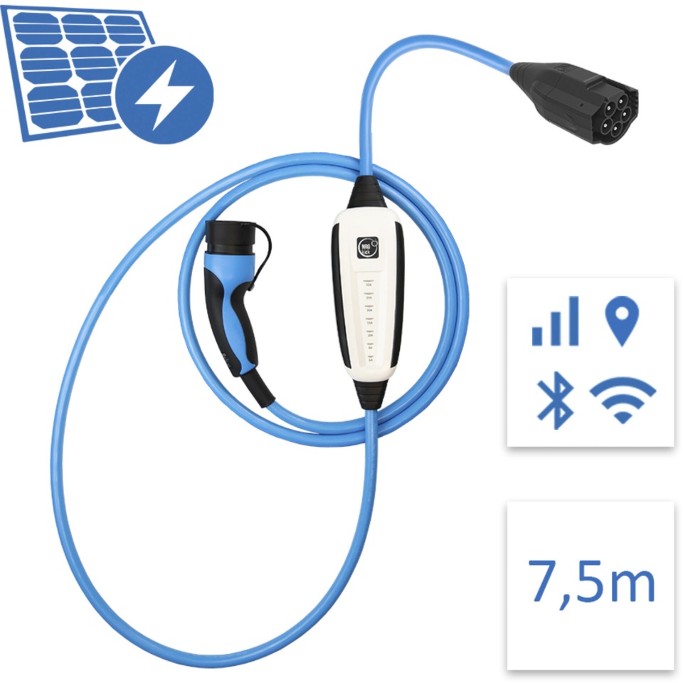 NRGkick elektriauto laadimisjaam 32A Pure for PV-User GSM/GPS/SIM Standard 7,5m WLAN
