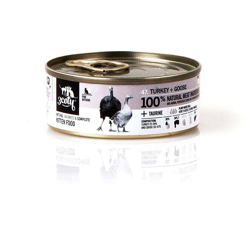 3coty kassitoit Turkey with Goose For Kittens, 80g