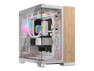 Corsair korpus Midi 6500X (Tempered Glass) valge/Bamboo Wood