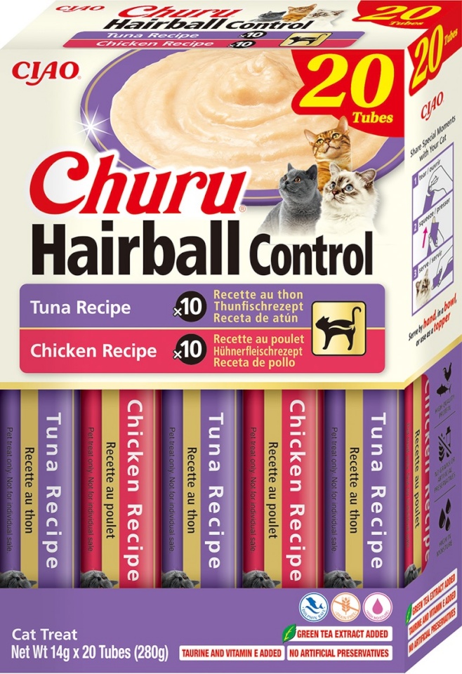 Inaba kassimaius Cat Churu Hairball Control, 20x14g