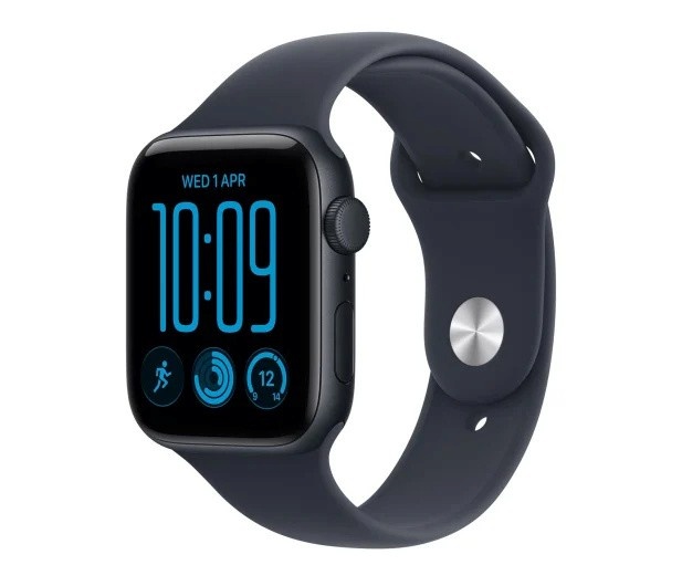 Apple nutikell Watch SE 3 GPS, 44mm Midnight Aluminium Case, Navy Sport Band - M/L
