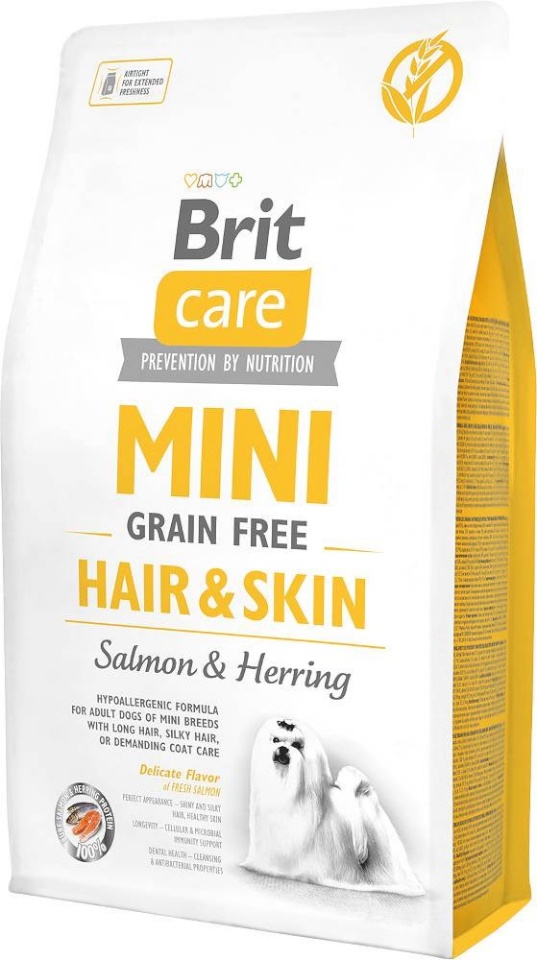 Brit kuivtoit koerale Care Mini Hair & Skin Salmon & Herring, 2kg