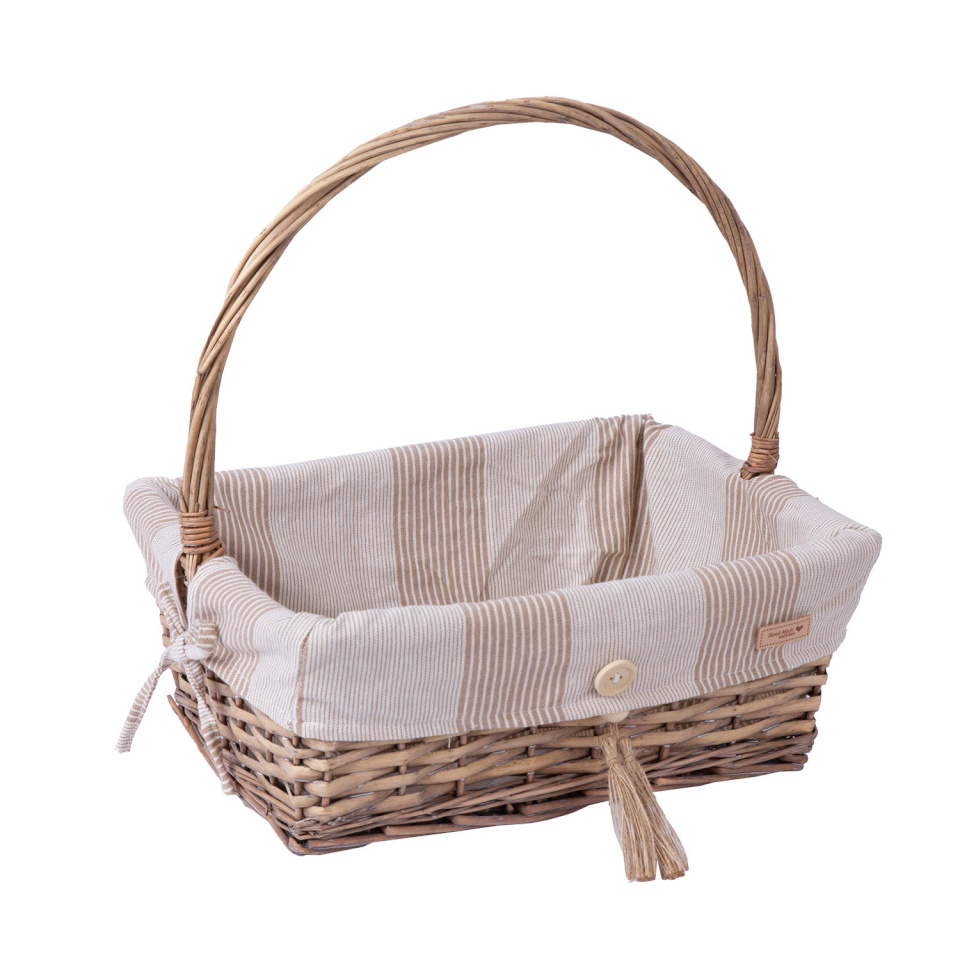 H4Y korv Willi Stripe, 37x28x15/39cm, pruun