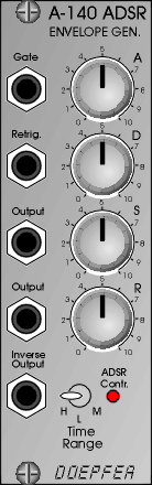 Doepfer A-140 ADSR ümbrikugeneraatori Euroracki moodul