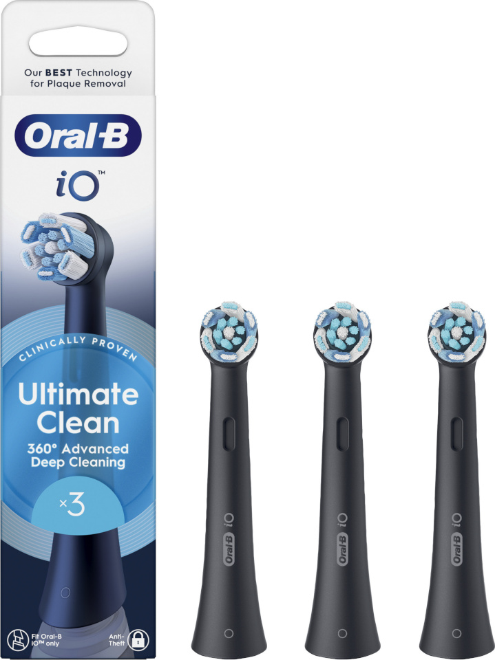 Braun lisaharjad Oral-B iO Ultimate Clean Black 3tk, must