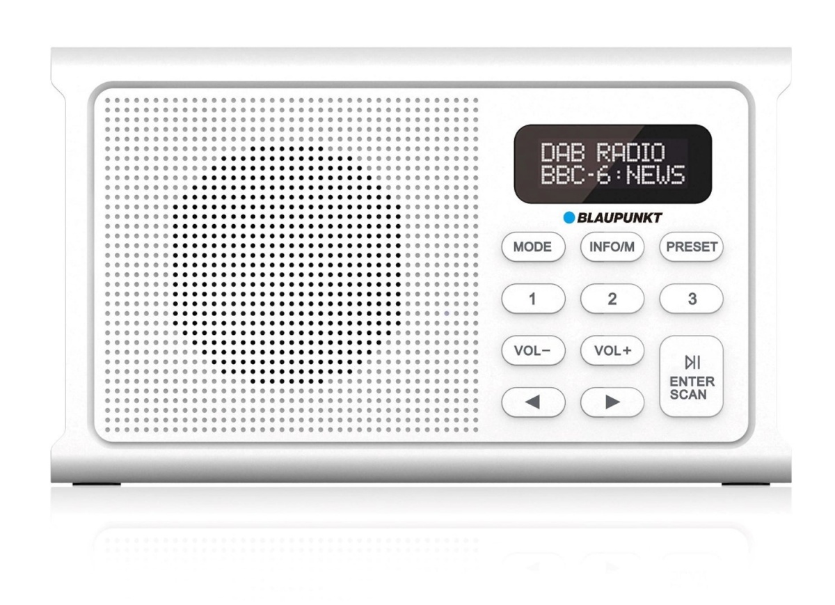 Blaupunkt raadio Portable DAB DR3WH, valge
