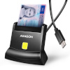AXAGON mälukaardilugeja CRE-SM4NC USB-C ID kaardilugeja Smart Card StandReader