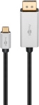 Goobay adapter Goobay USB-C to DisplayPort Cable 	60176 2 m, hõbedane/must, DisplayPort, Type-C