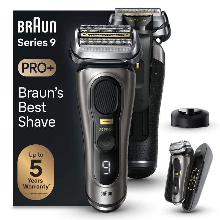 Braun pardel 9525s Series 9 Pro+ Wet & Dry Shaver with PowerCase and Charging Stand, hall