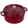 Staub ahjunõu Round Cocotte, 24cm cast iron, cherry