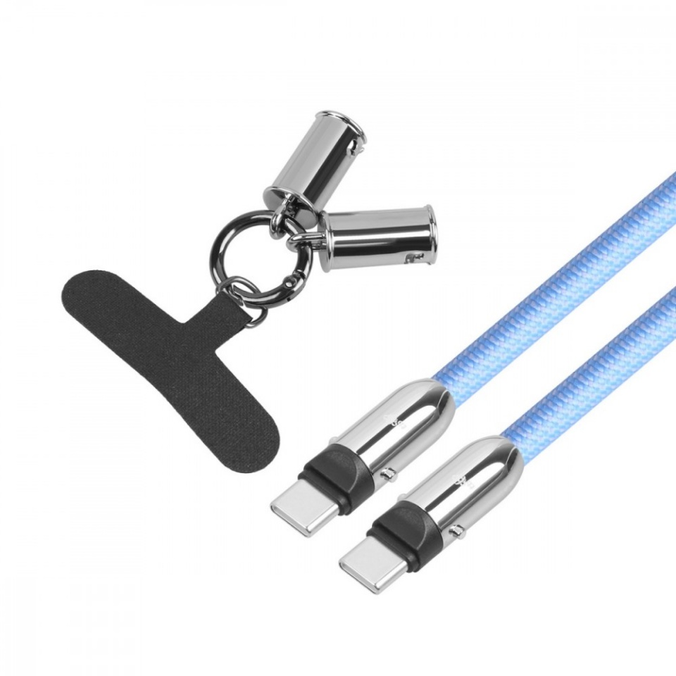 TB kaabel 2in1 USB C Cable 1m sinine