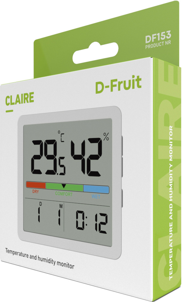 D-Fruit digitaalne ilmajaam DF153 Clarie, valge
