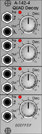 Doepfer A-142-4 Quad Decay Eurorack moodul