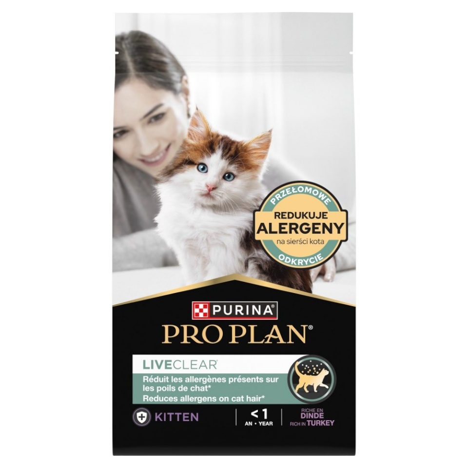 Purina Nestle kuivtoit kassile Pro Plan LiveClear Kitten Rich in Turkey, 1,4kg
