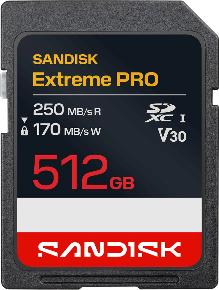 SanDisk mälukaart 512GB Extreme PRO UHS-I U3 V30 SD