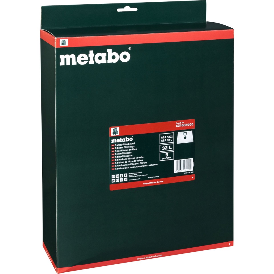 Metabo tolmukotid ASA 1202 / ASA, 32 liitrit - 5tk