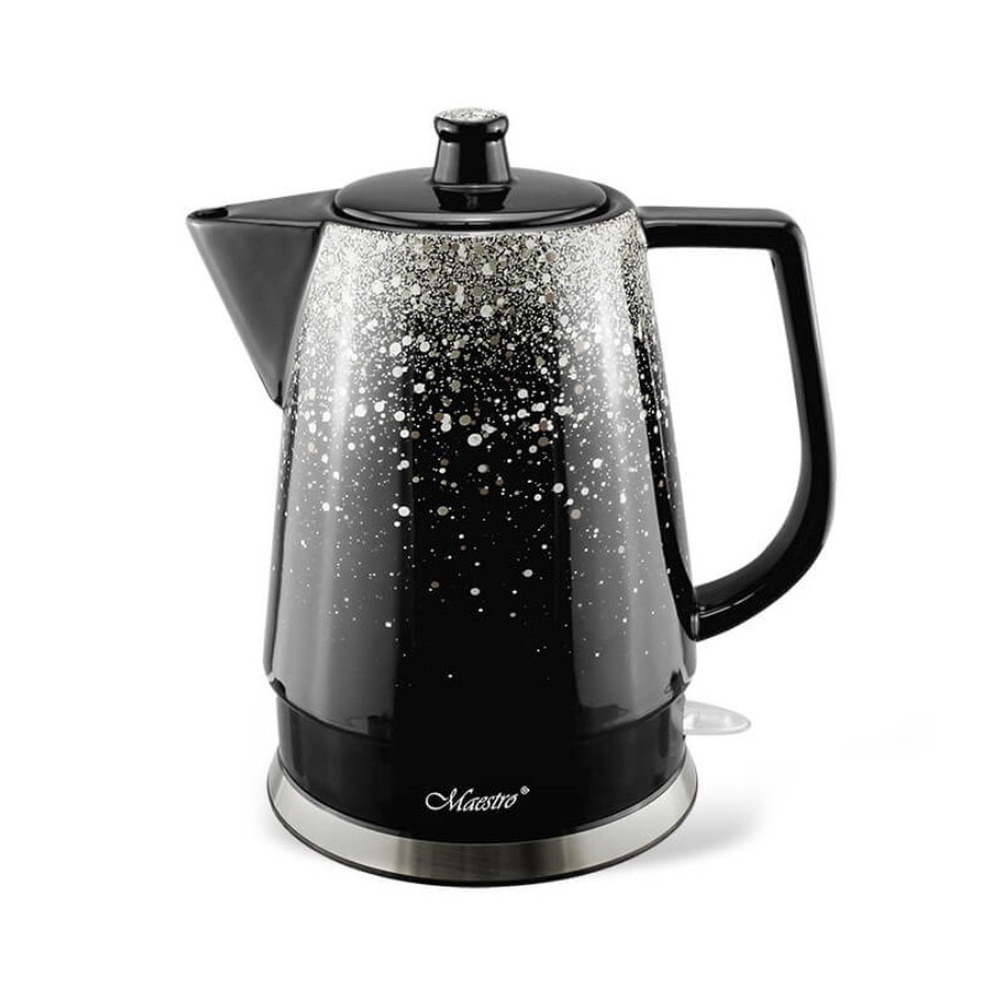 Maestro veekeetja MR-074-SILV Ceramic Electric Kettle, must/hõbedane
