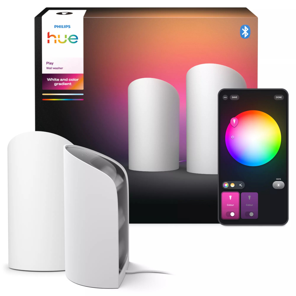 Philips Hue Play Wall Washer, valge, EU/UK, 2-pack 2000-6500 Hue valge Colour Ambiance