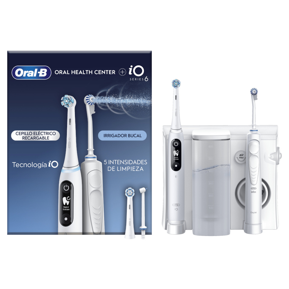 Braun hambahari Oral-B Electric Toothbrush | iO6 & OxyJet | Rechargeable | täiskasvanutele | 2tk | Number of teeth brushing modes 5 | valge