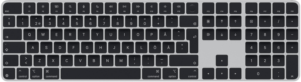 Apple Magic Keyboard Touch ID Numeric SWE Black Keys