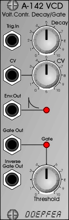 Doepfer A-142-1 pingega juhitav lagunemis-/värava Eurorack moodul