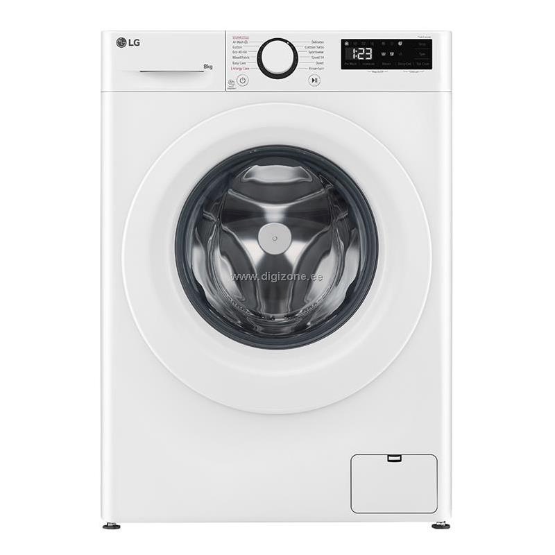LG pesumasin F2WR508SWW.ABWQPMR Front Load Washing Machine 8kg, 1200p/min, valge