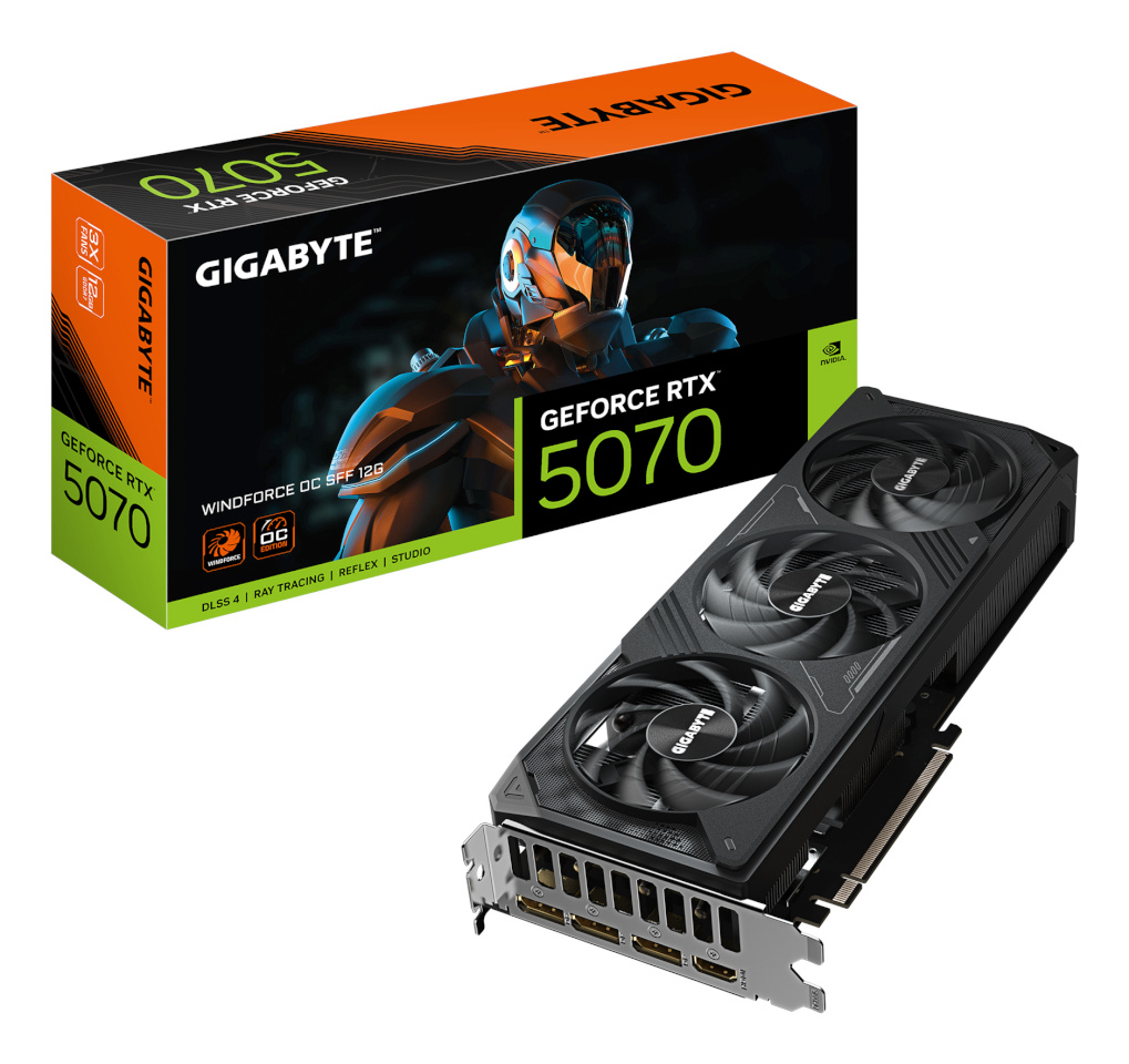 Gigabyte videokaart GeForce RTX™ 5070 WINDFORCE OC SFF 12G |