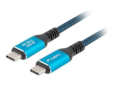 Lanberg USB-C M/M 4.0 CABLE 240W 8K 60HZ | CA-CMCM-45CU-0020-BK