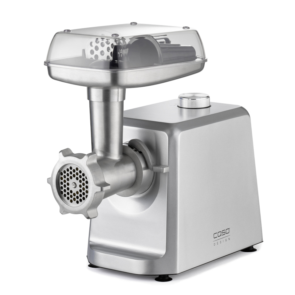 Caso hakklihamasin Meat Mincer FW 2500 Stainless Steel 2500W 3 stainless steel cutting plates (3mm 5mm and 8mm) Sausages filler Cookie attachmentWith 4 moulds Stuffer