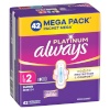 Always hügieenisidemed tiibadega Platinum Super, Size 2, 42tk