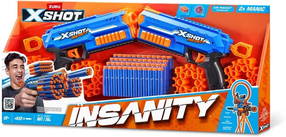 XSHOT mängupüstol Insanity-Double Manic, 36642