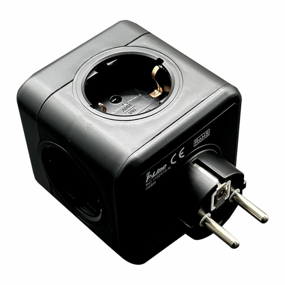 Fbright 5-pesaga pistik ilma toitelülitita must 3680 W