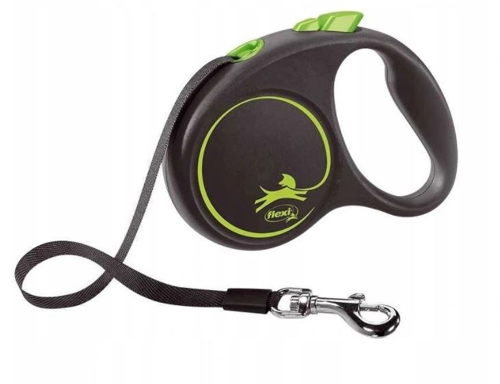 Flexi jalutusrihm Automatic leash must Design S 5 m, roheline
