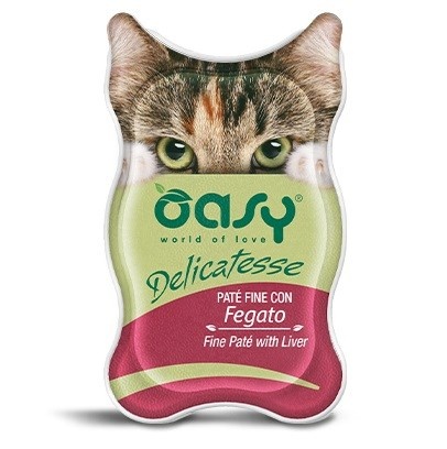 Oasy kassitoit Delicatesse Fine Paté with Liver, 85g