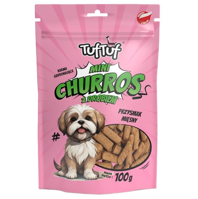 Tuftuf maius koerale Mini Churros with Poultry, 100g
