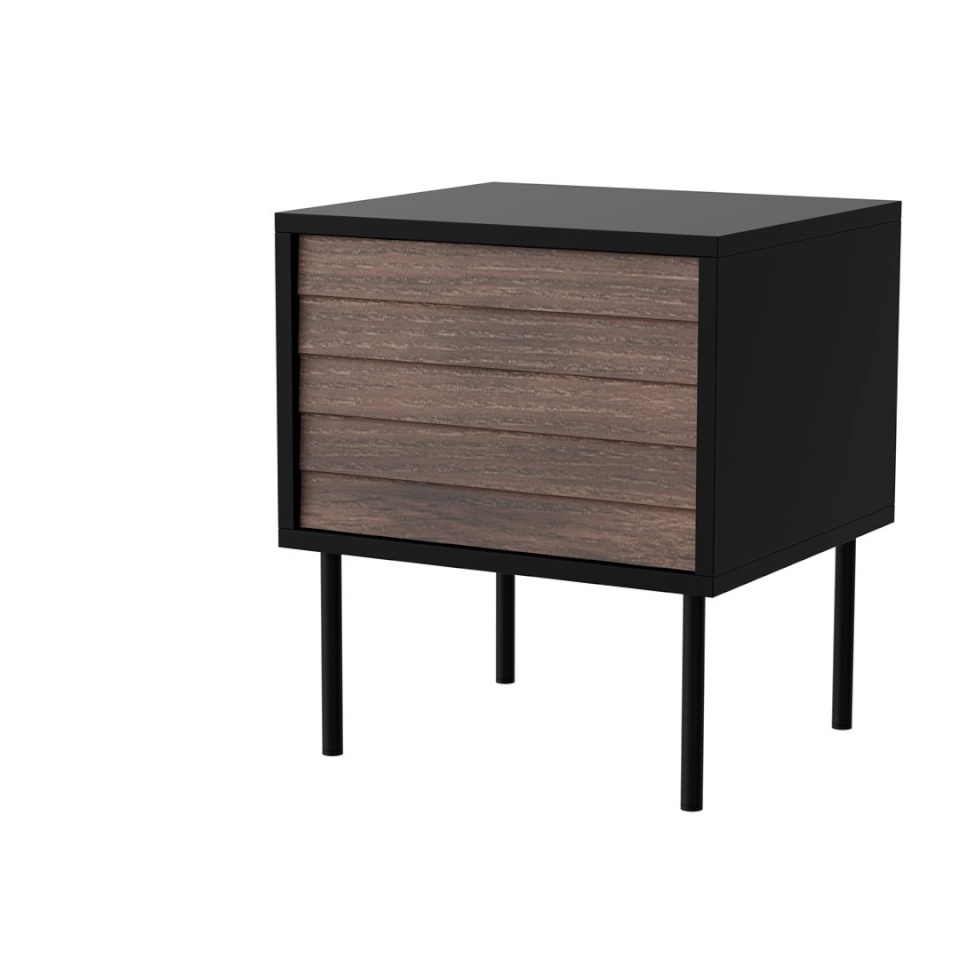 Cama Meble öökapp Bedside cabinet, 2tk CORTINA 45x40x51 must/walnut