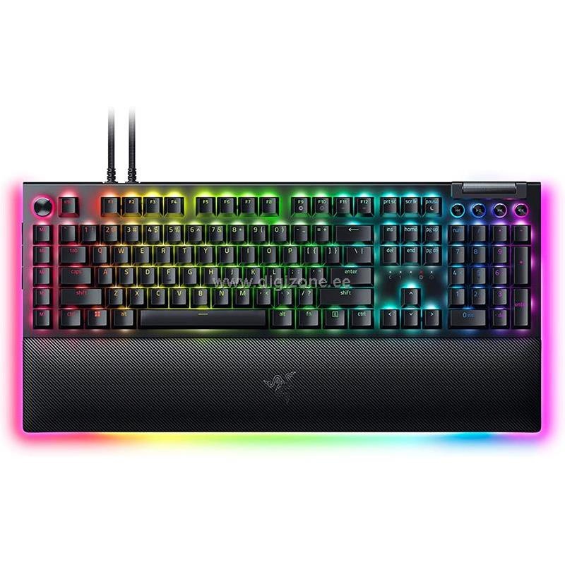 Razer klaviatuur BlackWidow V4 Pro, Green Switch, mehaaniline, US, must