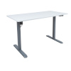H4Y töölaud ERGO LIGHT 1-mootoriga 120x60cm, hõbehall/valge