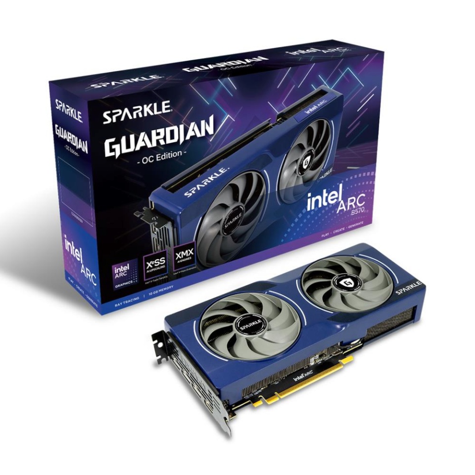 Sparkle videokaart intel Arc B570 10GB GDDR6 160bit PCIe 4.0 8x acTive sb570g-10goc