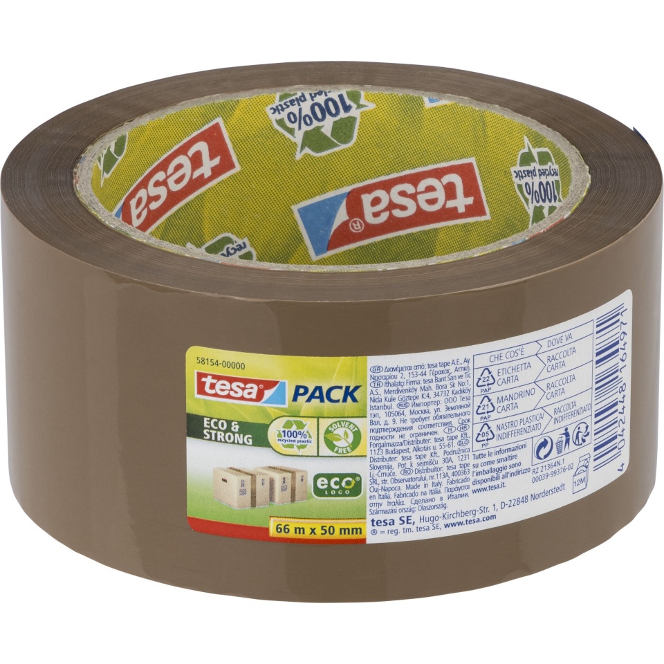 Tesa pakketeip Packaging Tape 66m x 50mm Eco&Strong pruun 58154