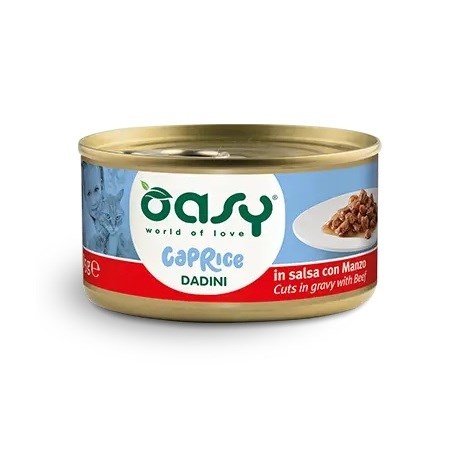 Oasy kassitoit Caprice Cuts in Gravy with Beef, 85g