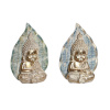 DKD Home Decor dekoratiivkuju 12,4x5,6x17,7cm sinine Buddha türkiissinine Idamaine Triibuline 2tk
